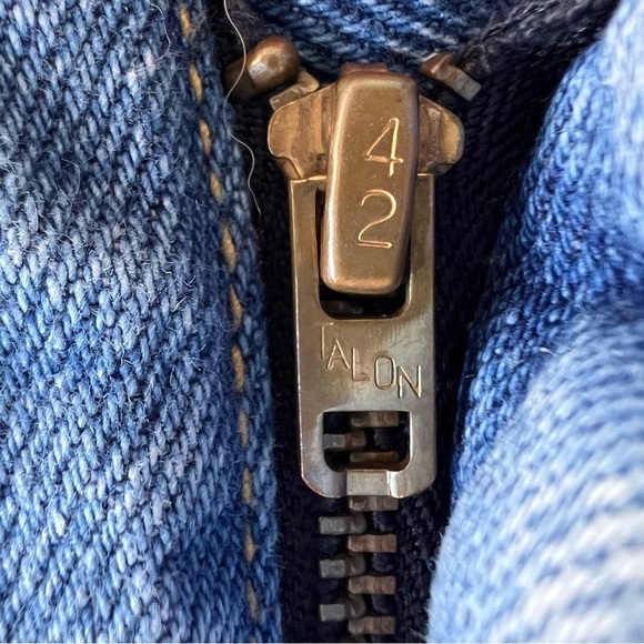 Vintage Baby Guess Jeans Denim Mini Skirt Made in USA Talon Zip 4Y Elastic Waist - Picture 10 of 13